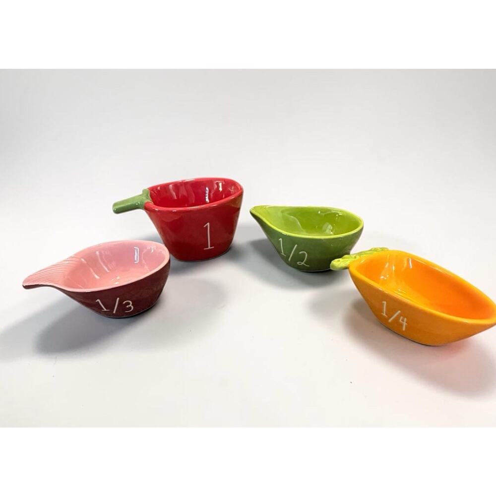 New Rae Dunn Vegetable Measuring Cups Avocado Onion Carrot Tomato